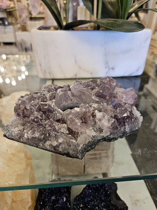 Candle Holder, Amethyst, Amethyst Cluster, Healing Crystal,  Home Decor, Gift (87a)