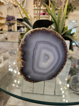 Blue Gray Druzy Agate, Agate, Healing Crystal, Home Decor, Gift (160)