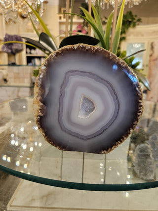 Blue Gray Druzy Agate, Agate, Healing Crystal, Home Decor, Gift (160)