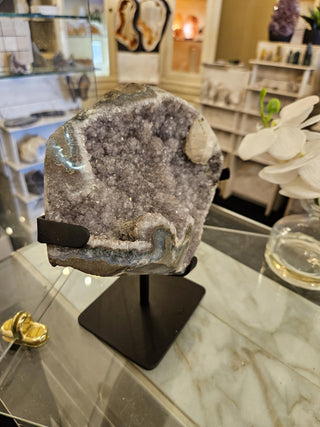 Amethyst, Amethyst Quartz, on Metal Stand, Healing Crystal, Home Decor, Gift (65)
