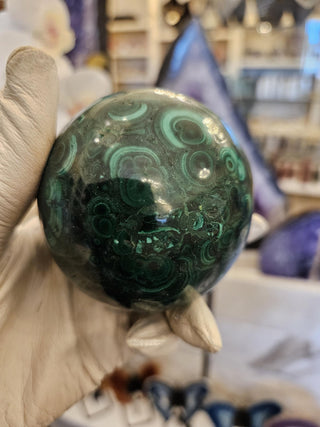 Malachite Sphere, Malachite Orb, Obicular, Malachite, Healing Crystal, Home Decor, Gift (188)