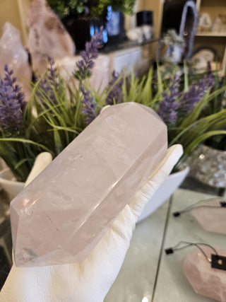 Rose Quartz, Double Point, Wand, Obelisk, Tower, Pillar, Healing Crystal, Home Decor, Gift (86)