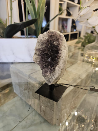 Amethyst, on Metal Stand, Purple Crystal, Home Decor, Gift (29)