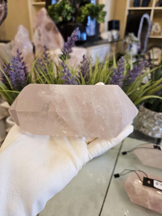 Rose Quartz, Double Point, Wand, Obelisk, Tower, Pillar, Healing Crystal, Home Decor, Gift (86)