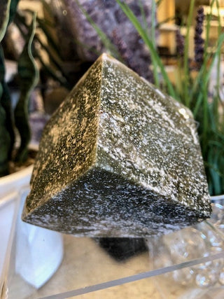 Garnerite Cube, Square, Healing Crystal, Home Decor, Gift (187)