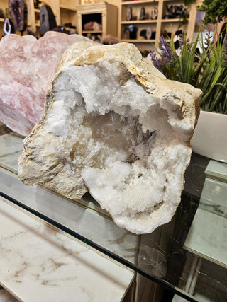 Clear Quartz, Geode, White Crystal, Healing Crystal, Home Decor, Gift (72)