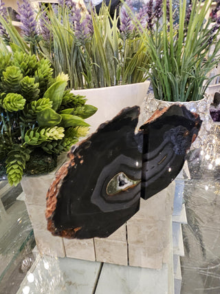 YES - Blue Bookends, Agate Bookends, Crystal Bookends, Healing Crystal, Home Decor, Gift (62)