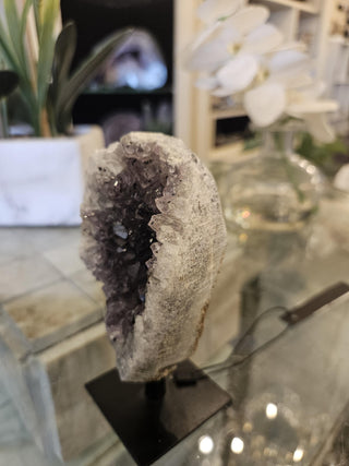 Amethyst, on Metal Stand, Purple Crystal, Home Decor, Gift (29)