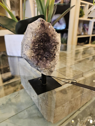 Amethyst, on Metal Stand, Purple Crystal, Home Decor, Gift (29)