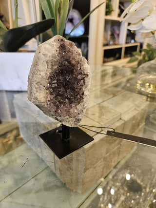 Amethyst, on Metal Stand, Purple Crystal, Home Decor, Gift (29)
