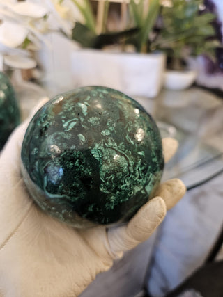 Malachite Sphere, Malachite Orb, Obicular, Malachite, Healing Crystal, Home Decor, Gift (62)