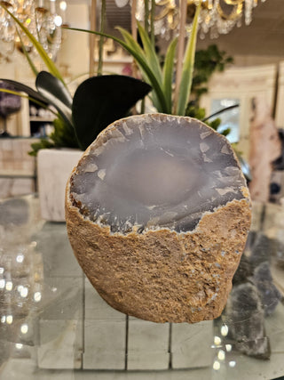 Blue Gray Druzy Agate, Agate, Healing Crystal, Home Decor, Gift (158)