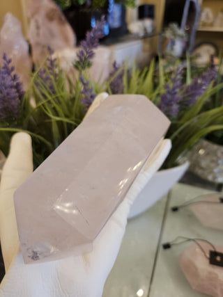 Rose Quartz, Double Point, Wand, Obelisk, Tower, Pillar, Healing Crystal, Home Decor, Gift (86)