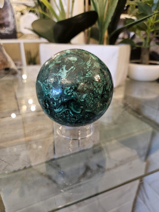 Malachite Sphere, Malachite Orb, Obicular, Malachite, Healing Crystal, Home Decor, Gift (62)
