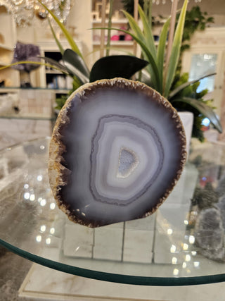 Blue Gray Druzy Agate, Agate, Healing Crystal, Home Decor, Gift (160)