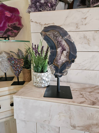 Agate and Amethyst, on Metal Stand

CHIQUE Rock Shop