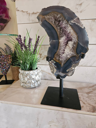 Agate and Amethyst, on Metal Stand

CHIQUE Rock Shop
