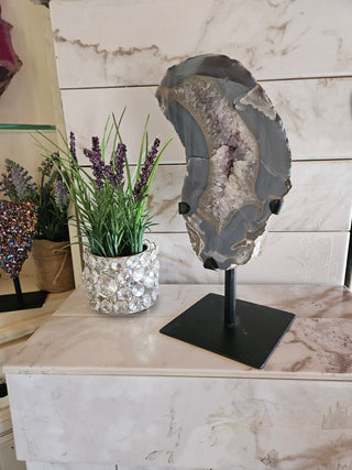 Agate and Amethyst, on Metal Stand

CHIQUE Rock Shop