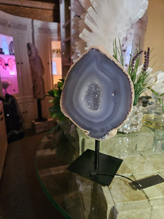 Blue Druzy Agate on Metal Stand

CHIQUE Rock Shop