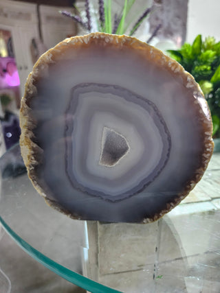 Blue Agate Slab, Druzy 

CHIQUE Rock Shop
