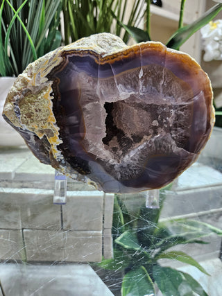 Blue Agate Geode on Acrylic Stand

CHIQUE Rock Shop