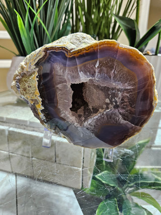 Blue Agate Geode on Acrylic Stand

CHIQUE Rock Shop