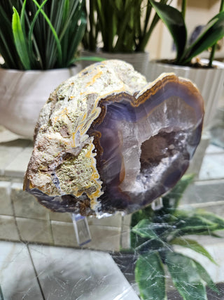 Blue Agate Geode on Acrylic Stand

CHIQUE Rock Shop