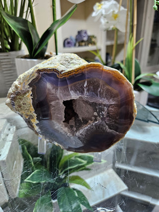 Blue Agate Geode on Acrylic Stand

CHIQUE Rock Shop