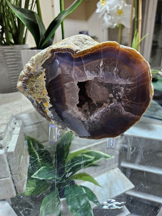 Blue Agate Geode on Acrylic Stand

CHIQUE Rock Shop