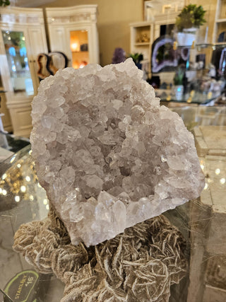 Light Gray Amethyst, White Crystal.

Chique Rock Shop * Crystal Decor * Home Decor * Office Decor