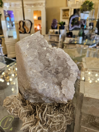 Light Gray Amethyst, White Crystal.

Chique Rock Shop * Crystal Decor * Home Decor * Office Decor