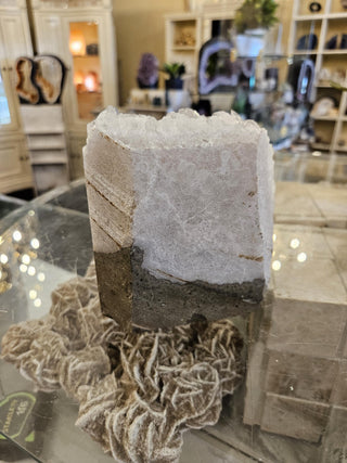 Light Gray Amethyst, White Crystal.

Chique Rock Shop * Crystal Decor * Home Decor * Office Decor