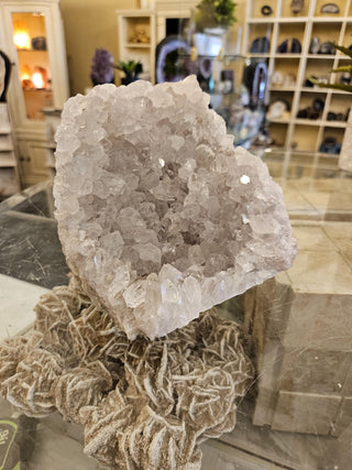 Light Gray Amethyst, White Crystal.

Chique Rock Shop * Crystal Decor * Home Decor * Office Decor
