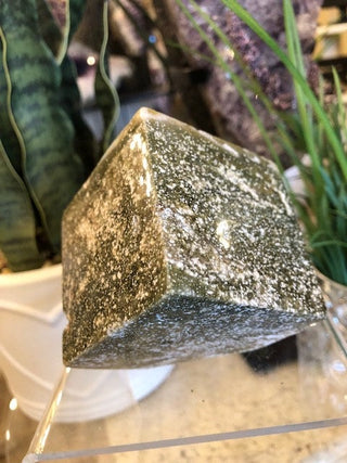 Garnerite Cube, Square, Healing Crystal, Home Decor, Gift (187)