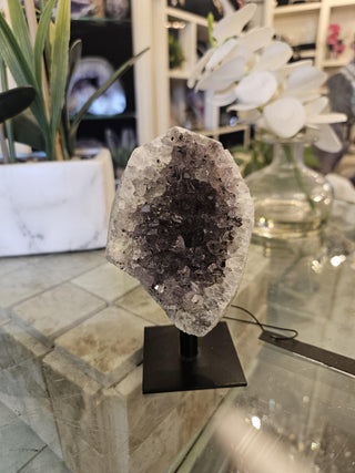 Amethyst, on Metal Stand, Purple Crystal, Home Decor, Gift (29)