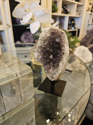 Amethyst, on Metal Stand, Purple Crystal, Home Decor, Gift (29)