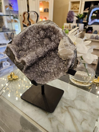 Amethyst, Amethyst Quartz, on Metal Stand, Healing Crystal, Home Decor, Gift (65)