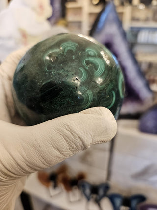 Malachite Sphere, Malachite Orb, Obicular, Malachite, Healing Crystal, Home Decor, Gift (188)