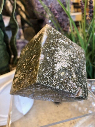 Garnerite Cube, Square, Healing Crystal, Home Decor, Gift (187)