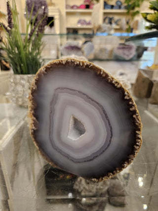 Blue Gray Druzy Agate, Agate, Healing Crystal, Home Decor, Gift (160)