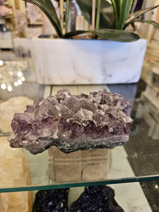 Candle Holder, Amethyst, Amethyst Cluster, Healing Crystal,  Home Decor, Gift (87a)