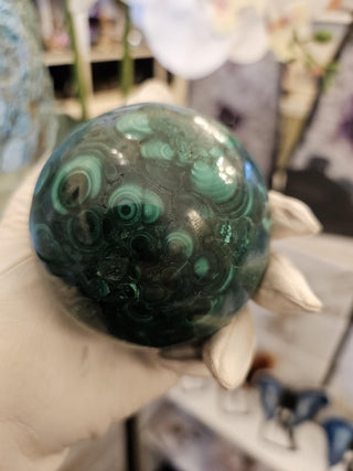 Malachite Sphere, Malachite Orb, Obicular, Malachite, Healing Crystal, Home Decor, Gift (188)