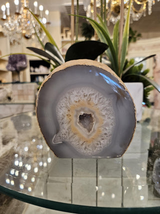 Blue Gray Druzy Agate, Agate, Healing Crystal, Home Decor, Gift (158)