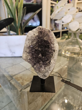 Amethyst, on Metal Stand, Purple Crystal, Home Decor, Gift (29)