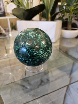 Malachite Sphere, Malachite Orb, Obicular, Malachite, Healing Crystal, Home Decor, Gift (62)