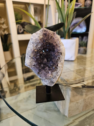 Amethyst, on Metal Stand, Purple Crystal, Home Decor, Gift (29)