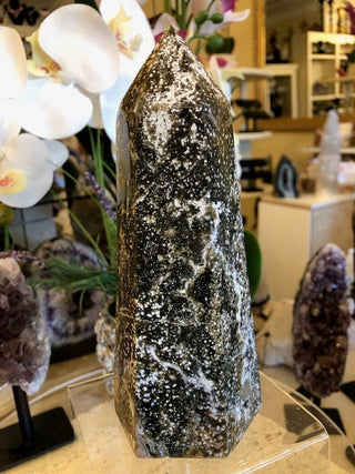 Garnerite Tower, Obelisk, Point, Tower, Healing Crystal, Home Decor, Gift (185)