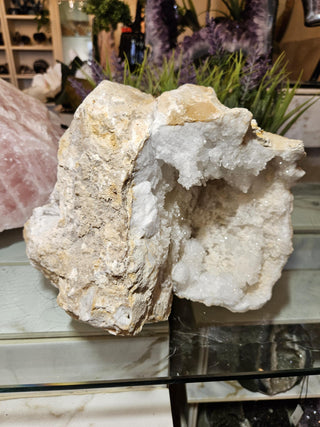 Clear Quartz, Geode, White Crystal, Healing Crystal, Home Decor, Gift (72)